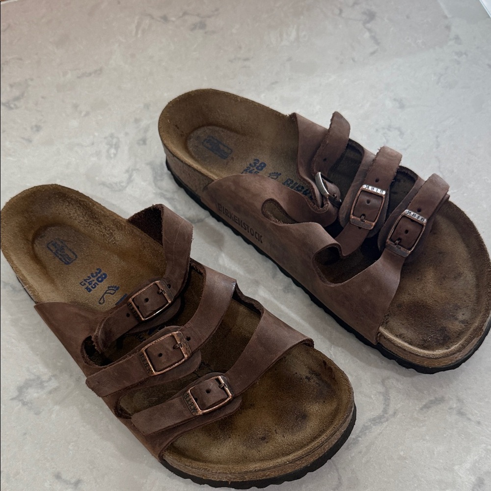 Birkenstock Brown Triple Strap Sandals